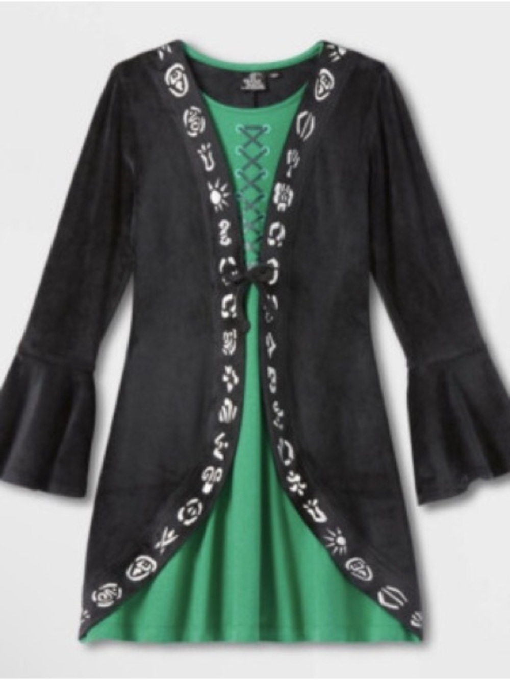 DISNEY GIRLS med 7/8 Costume Dress HOCUS POCUS Winnifred Velvet Dress Halloween